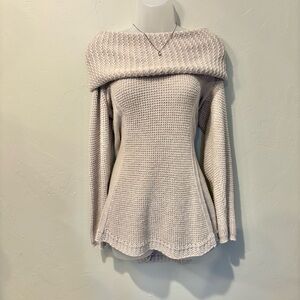 Style & Co. Off-Shoulder Knit Winter Sweater Size Small